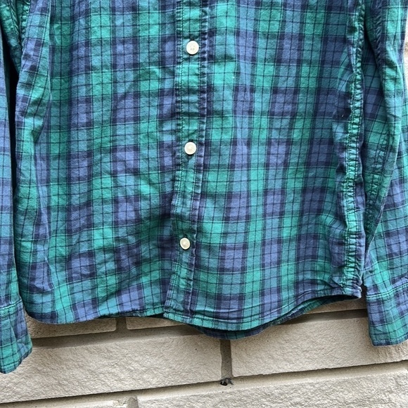 Boys Osh Kosh Plaid Button Down Blue/Green 14 - Picture 5 of 7